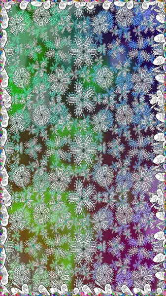 Düz Çiçek Elementleri Tasarımı. Renkli Bahar Temalı Kusursuz Arkaplan. Çiçeksiz desenli arka plan, yaz çiçekleri. Gri renkli çiçekler.