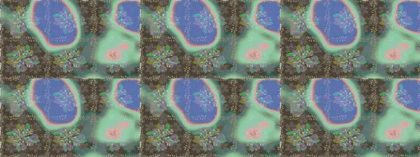 Şablon, pürüzsüz, çiçekli kenar. Güzel, parlak, pürüzsüz kumaş, tuval. Kıvırcık, parlak örgü. Çiçek çelengi. Eski moda arka plan. Raster illüstrasyonu.