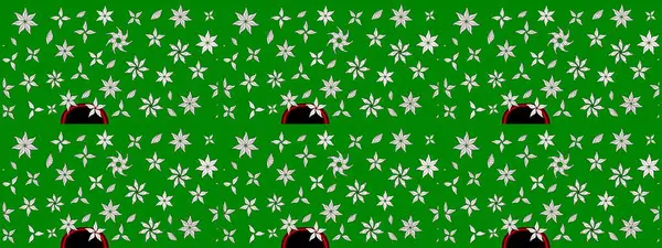 Yeşil el çizimi desen. Karalama çiçekleri çizim kalıbı. Raster deseni. Sanat, çiçek tarzına ilham verir ve arka plan bırakır.