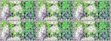 Raster illüstrasyonu. Yeşil renkte şirin çiçekler. Moda baskısı, albüm, ambalaj kağıdı ve duvar kağıdı için zarif dekoratif süslemeler. Küçük çiçekli basit, pürüzsüz desen..