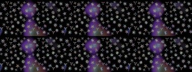 Vadinin çiçekleri siyah renklerde. Çiçeksel çizim kalıbının çizimi.