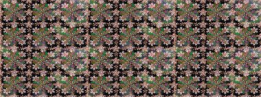 Raster illüstrasyonu. Şatafatlı bahar bahçesi dokusu. Çiçek deseni. Çiçeksiz arkaplan.