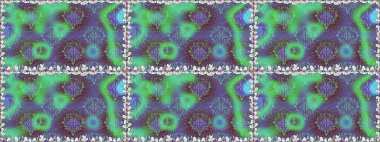 Modern gelişim yeşil raster arka plan duvar kâğıdı illüstrasyonu klasik çizgili, desenli desenli çiçekler, çiçekli süsler. Çiçekli el, pürüzsüz desen..