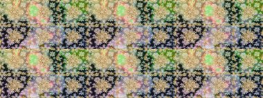 Altın desenli çiçek dekoru. Davetiyeler, kartlar, web sayfası için Raster illüstrasyon. Çizgi sanatı tasarım şablonu için kusursuz sınır. Doğu tarzı element. Gri renklerdeki altın element.