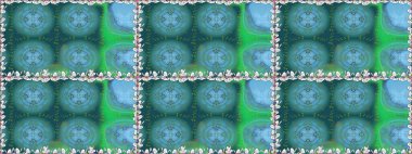 Mavi renkli çiçekler. Raster illüstrasyonunda kusursuz çiçek deseni.