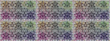 Yapraklı kusursuz desen. Poster ya da kapak için arka plan. Davetiye ve kartpostal tasarımı için dekoratif çiçek unsurları. Tekstil için figür. Sevimli zarif çiçekler Raster illüstrasyonu.