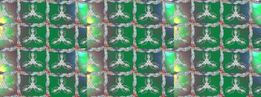 Renkli etnik çiçeklerle süslenmiş zarif bir eskiz şekli. Raster Çiçek İllüstrasyonu güzel tekstil..