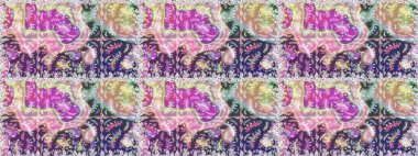 Süslü, dikişsiz, soyut çiçeklerle süslenmiş. Çiçek deseni duvar kağıdı, desen dolguları ve web sayfası arka planı için kullanılabilir. Şekillendirilmiş çiçeklerle kusursuz desen.