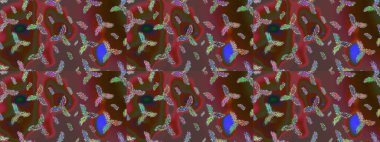 Kar tanesi renkli desen. Snowflakes desen. Raster kar taneleri arka plan. Renk arka plan üzerinde izole soyut kar taneleri ile düz tasarım. Raster illüstrasyon.