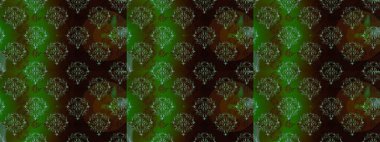 Şirin çiçek elementleri. Yeşil, kahverengi ve siyah renkli çiçekler. Raster illüstrasyonu. Kusursuz..