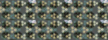 Raster illüstrasyonu. Folk Style. Lace Snowflakes 'in etnik kökü. Stilize Çiçekler. Kumaş veya Duvar Kağıdı Tasarımı. Tekstil için Lacy Fashion Print. Mandalas Dekoratif Doku Arkaplanı.