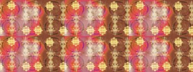 Kar Tanesi Simgesi. Kahverengi, pembe ve turuncu renklerde izole edilmiş. Kış kar tanesi. Kar Tanesi Raster çizimi.