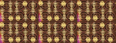 Retro tarzı, kış elementleri. Modern soyut tasarım posteri, kapak, kahverengi, sarı ve bej renkli kart tasarımı. Son moda kar taneleri ve elementler onun kartlarını gösteriyor. Kar taneleri tasarımı.