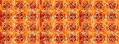 İllüstrasyon kar tanesi. Kışın sembolü. Turuncu, sarı ve kırmızı renkli suluboya kar taneleri. Güzel dekorasyon.