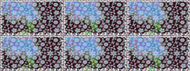 Bahar çiçekli, dikişsiz, sevimli çiçek deseni. Güzel kumaş deseni. Raster illüstrasyonu.