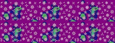 Düz Çiçek Elementleri Tasarımı. Mor renkli çiçekler. Renkli Bahar Teması eskiz kalıbı. Çiçekle çizim deseni.