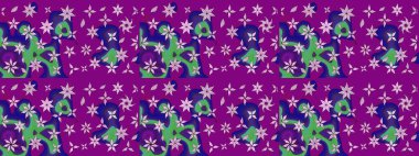 Mor renkli çiçekler. Raster düz çiçek çizim deseni. Tasarım hediye paketi, tebrik kartları, posterler ve afiş tasarımı.