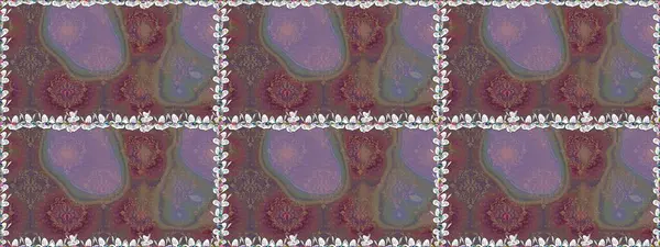 Renkli Bahar Temalı Kusursuz Arkaplan. Düz Çiçek Elementleri Tasarımı. Kahverengi renkli çiçekler. Sevimli çiçek raster deseni.