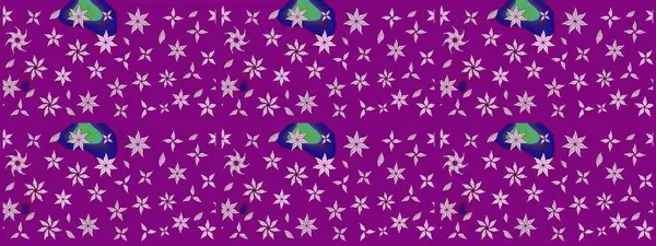 Üzerinde gelincikler ve vadi zambakları olan renkli çiçek desenli nakış deseni. Tekstil tasarımı için mor renkli Raster geleneksel çiçek buketi.