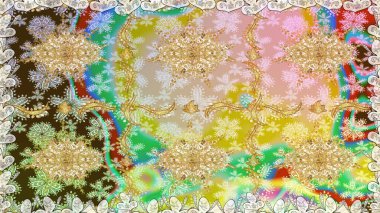 Altın kar taneleri basit, pürüzsüz desen. Kış sembolü, Mutlu Noeller, Mutlu yıllar 2019. Tarafsız renklerde raster altın desen. Soyut duvar kağıdı, ambalaj dekorasyonu.