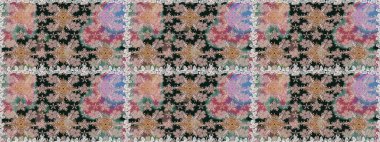 Bir sürü nötr ve soyut çiçekli tropikal desenler. Küçük çiçekteki sevimli çiçek deseni. Varicoloneutral raster kusursuz illüstrasyon.