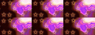 Renkli arka planda izole tatlı kar taneleri. Siyah, kahverengi ve menekşe renkli kar taneleri. Raster illüstrasyonu.