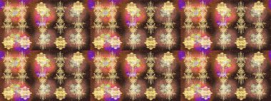 Kahverengi, bej ve sarı renkler. Soyut duvar kâğıdı, ambalaj dekorasyonu. Kışın sembolü, mutlu noeller, mutlu yeni yıl kutlaması Raster illüstrasyonu. Kar tanesi kadar basit..