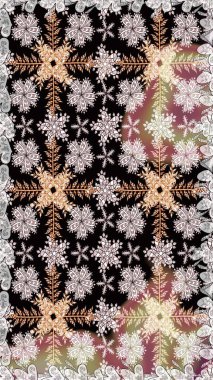 Siyah renkli çiçekler. Çiçekli karalama şeklinde Raster çiçek deseni. Yumuşak, bahar çiçekli arka plan.