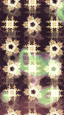 Çiçekleri, deniz kabukları, mandalaları ve suluboya efektleriyle donanma geçmişi. Yatak çarşafları, ceket, paket tasarımı, kumaş ve moda kavramları için tekstil baskısı. Çizim kalıbı etnik tasarım.