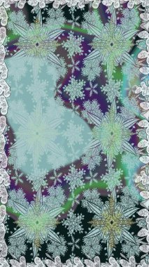 Mavi renkte etnik çiçeklerle kusursuz bir desen. Raster Çiçek İllüstrasyonu güzel tekstil..