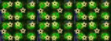 Basit bir kar tanesi. Yeşil, mavi ve gri renklerin çizimi. Soyut duvar kâğıdı, ambalaj dekorasyonu. Kışın sembolü, mutlu noeller, mutlu yeni yıl kutlaması Raster illüstrasyonu..