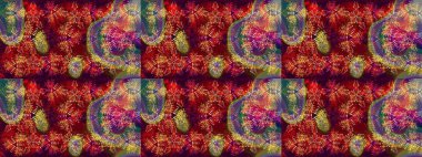 Renkli elementlerle Raster ilginç desen