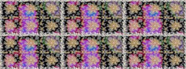 Doku arka planında altın duvar kâğıdı. Gri renklerdeki altın element. Barok tarzında altın çiçekli süs. Damask kusursuz yinelenen arkaplan.