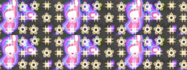 Yılbaşı kış tasarımı için renkli kar taneleri. Raster illüstrasyonu. Kar tanesi karalaması grafikleri elle çizilmiş.