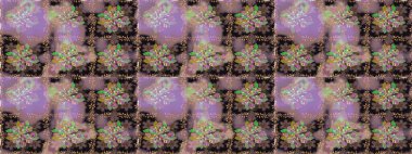 Renkli Bahar Temalı Kusursuz Arkaplan. Raster illüstrasyonunda kusursuz çiçek deseni. Tarafsız renklerde çiçekler. Düz Çiçek Elementleri Tasarımı.