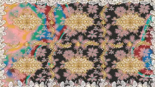 Raster illüstrasyonu. Gri renkli ve altın elementli bir antika.