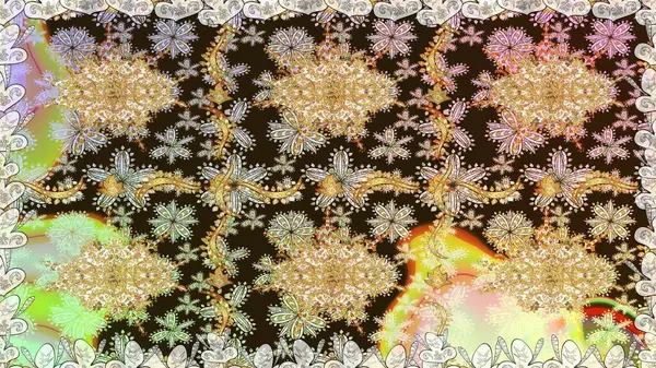 Kusursuz raster arka plan. Kusursuz çiçek deseni. Kahverengi renklerde grafiksel, modern, pürüzsüz desen. Duvar kâğıdı barok, İspanyol kumaşı.