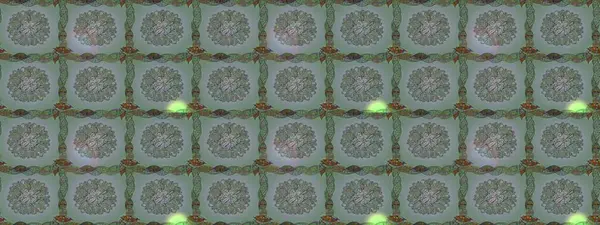 Raster düz çiçekleri pürüzsüz desen. Hediye ambalaj kağıdı, tebrik kartları, posterler ve pankart tasarımı. Tarafsız, yeşil ve gri renkte çiçekler.