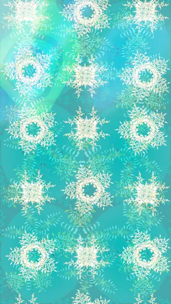 Raster illüstrasyonu. Renkli arka planda izole tatlı kar taneleri. Soyut mandala ya da tuhaf kar tanesi çizgisi sanat tasarımı.