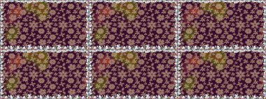 Raster illüstrasyonu. Küçük çiçekteki sevimli çiçek deseni. Güzel karalama çiçekleri olan kusursuz çiçek desenleri. Güzel kumaş deseni.