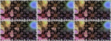 Soyut etnik raster kusursuz desen. Kabile sanatı boho baskısı, klasik çiçek arkaplanı. Arkaplan dokusu, duvar kağıdı, siyah renkli çiçek teması.