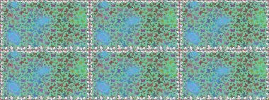 Rastgele yeşil ve mavi kelebekler şirin desenler. Kelebek yeşil ve mavi arka planda. Davetiye, kart ve parmak izi için basit kadınsı bir model. Raster illüstrasyonu. Kusursuz..