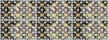 Gri renkli güzel çiçekli kusursuz desen, suluboya çiçek deseni, duvar kağıdı, kart veya kumaş için fayanslı. Raster..