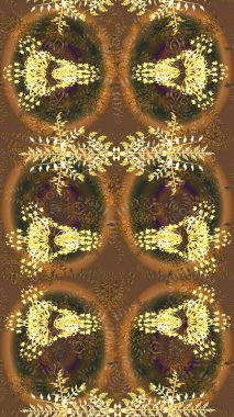 Sevimli çiçek raster deseni. Düz Çiçek Elementleri Tasarımı. Modaya uygun kumaş deseni. Renkli Yaz Teması çizim şablonu.