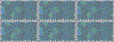 Raster illüstrasyonu. Kusursuz desen. Mavi ve kahverengi renkte güzel renkli kelebekler. Kumaş, tekstil, baskı ve davet için arkaplan.