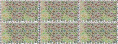 Kağıt, kumaş ve ambalaj için uygun. Gri ve nötr renklerde bir resim. Raster çiçekli, kelebekli kusursuz desen..