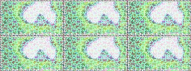 Kusursuz. Kumaş, kağıt, ambalaj kâğıdı ve duvar kağıdı tasarımı için harika bir arka plan. Raster illüstrasyonu. Tarafsız ve yeşil kelebekler. Egzotik hayvanlar.