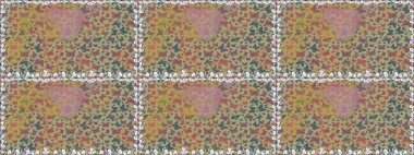 Tarafsız ve bej arka planda kelebek deseni var. Kumaş, kağıt, ambalaj kâğıdı ve duvar kağıdı tasarımı için hoş bir arka plan. Raster illüstrasyonu.