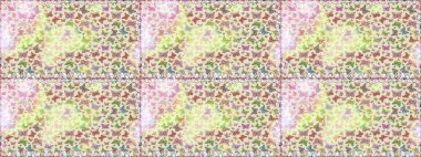 Raster illüstrasyonu. El çizimi kelebekli moda raster yaz deseni. Kusursuz desen. Kağıt, kumaş, ambalaj kağıdı ve duvar kağıdı tasarımı için sevimli bir arkaplan.