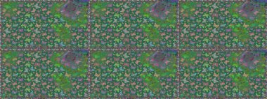 Raster renkli sonsuz doku. Elle çizilmiş illüstrasyon. Bahar ve yaz tasarımı için renkli bir arkaplan. Kelebeklerle kusursuz desen.